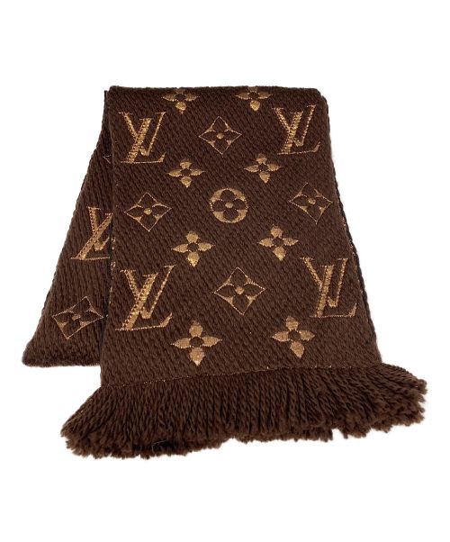 LOUIS VUITTON（ルイ ヴィトン）LOUIS VUITTON (ルイ ヴィトン) モノグラム柄マフラー ブラウンの古着・服飾アイテム