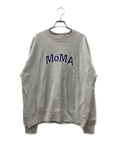 Champion REVERSE WEAVE（チャンピオンリバースウィーブ）Champion REVERSE WEAVE (チャンピオンリバースウィーブ) MoMA DESIGN STORE (モマデザインストア) クルーネックスウェット グレー サイズ:Ｍの古着・服飾アイテム