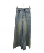 CLANEクラネ）の古着「J/W WIDE DENIM PANTS」｜ブルー