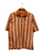 J.W.ANDERSONジェイダブリューアンダーソン）の古着「HALF ZIP SHORT SLEEVE CLASSIC POLO SHIRT」｜オレンジ