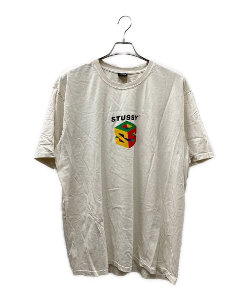 stussy（ステューシー）stussy (ステューシー) Pigment Dyed Tee ホワイト サイズ:Lの古着・服飾アイテム