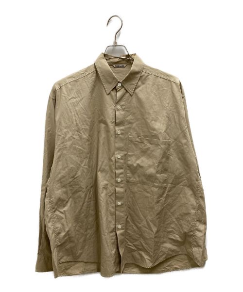 AURALEE（オーラリー）AURALEE (オーラリー) WASHED FINX TWILL BIG SHIRT ベージュ サイズ:５の古着・服飾アイテム