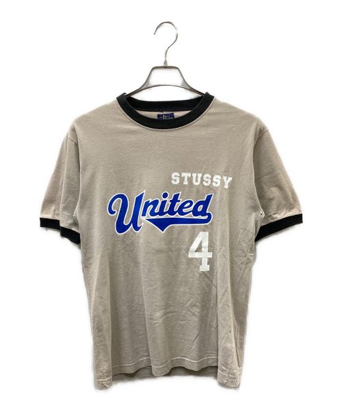 stussy（ステューシー）stussy (ステューシー) 90S'プリントTシャツ グレー×ブルー サイズ:Ｓの古着・服飾アイテム