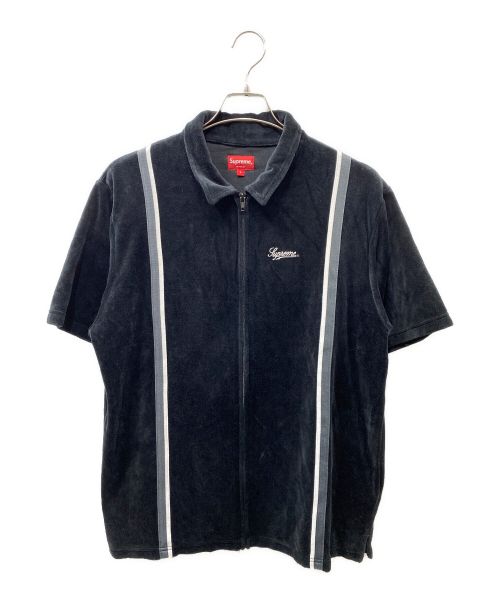 SUPREME（シュプリーム）SUPREME (シュプリーム) Velour Warm Up Shirts ブラック サイズ:Lの古着・服飾アイテム