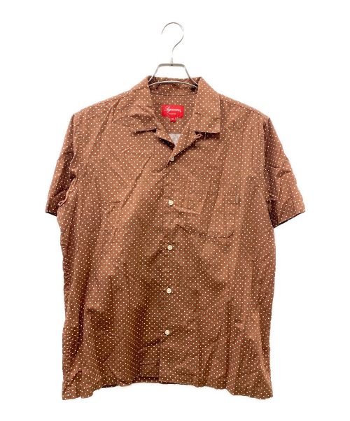 SUPREME（シュプリーム）Supreme (シュプリーム) Polka Dot S/S Shirt ブラウン サイズ:Mの古着・服飾アイテム