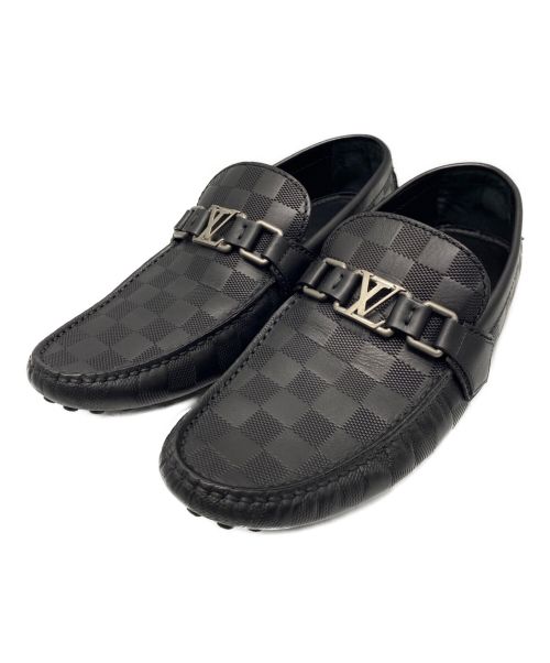 LOUIS VUITTON（ルイ ヴィトン）LOUIS VUITTON (ルイ ヴィトン) ダミエドライビングシューズ ブラック サイズ:6　1/2の古着・服飾アイテム