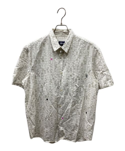 stussy（ステューシー）stussy (ステューシー) 90S'ショートスリーブシャツ アイボリー サイズ:Lの古着・服飾アイテム