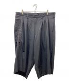 Yohji Yamamoto pour hommeヨウジヤマモト プールオム）の古着「Cutout Tucked Wide Pants」｜ブラック
