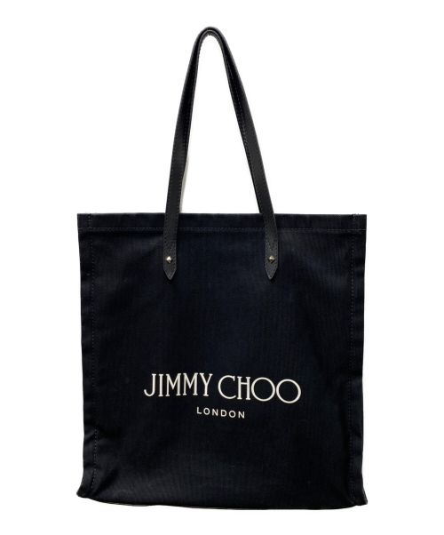 JIMMY CHOO（ジミーチュウ）JIMMY CHOO (ジミーチュウ) キャンバストートバッグ ブラックの古着・服飾アイテム