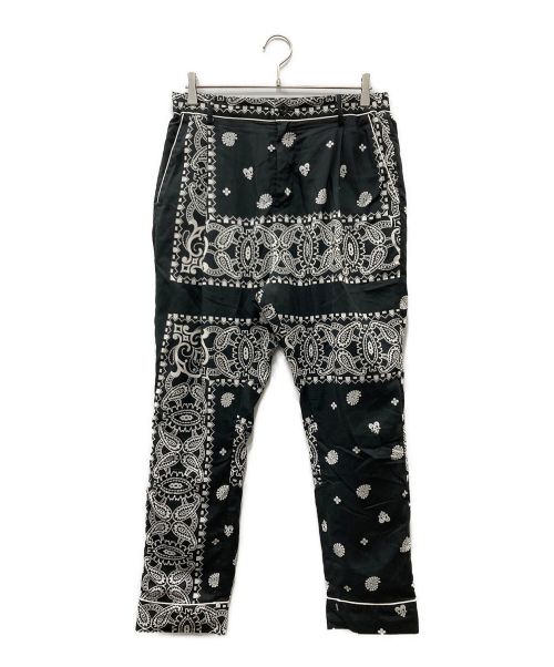 sacai（サカイ）sacai (サカイ) Aechive Print Mix Pants ブラック サイズ:3の古着・服飾アイテム