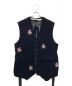 Midorikawa（ミドリカワ）の古着「Velvet Embroidery Vest」｜ブラック