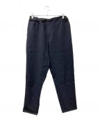 Graphpaperグラフペーパー）の古着「easy long pants」｜ネイビー