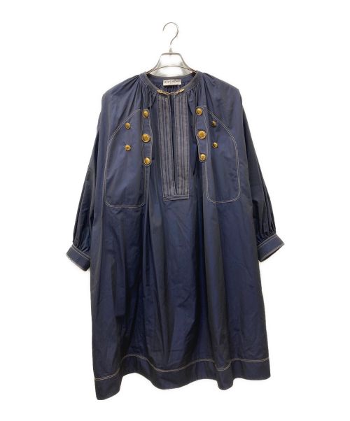 GIVENCHY（ジバンシィ）GIVENCHY (ジバンシィ) Button Detailed Midi Dress ネイビー サイズ:34の古着・服飾アイテム