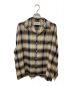 WACKO MARIA（ワコマリア）の古着「OMBRE CHECK OPEN COLLAR SHIRT L/S TYPE-4」｜ブラウン×ブラック