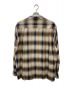 WACKO MARIA (ワコマリア) OMBRE CHECK OPEN COLLAR SHIRT L/S TYPE-4 ブラウン×ブラック サイズ:XL：19000円