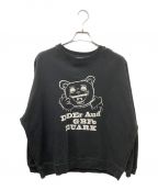 MAISON SPECIALメゾンスペシャル）の古着「Multi Graphic Prime-Over Crew Neck Sweat Pullover」｜ブラック