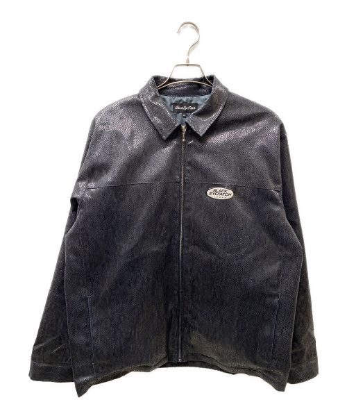 THE BLACK EYE PATCH（ブラックアイパッチ）THE BLACK EYE PATCH (ブラックアイパッチ) JEANS LOGO PYTHON COATED DENIM JACKET ネイビー サイズ:XLの古着・服飾アイテム