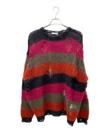 flagstuff（フラグスタフ）の古着「BORDER MOHAIR BORO SWEATER」｜マルチカラー