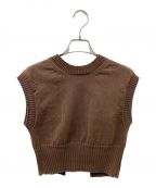 AURALEEオーラリー）の古着「COTTON DRY KNIT VEST」｜ブラウン