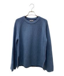 AURALEE（オーラリー）の古着「SUPER FINE WOOL RIB KNIT」｜ネイビー