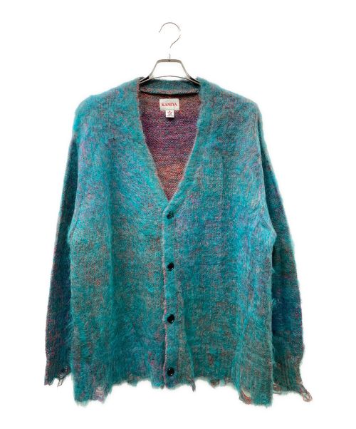 KAMIYA（カミヤ）KAMIYA (カミヤ) Kasuri Mohair Cardigan グリーン サイズ:Mの古着・服飾アイテム