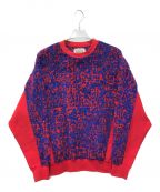 C.Eシーイー キャブエンプト）の古着「NOISE FLEECE CREW NECK　CES16CS19」｜レッド×ブルー