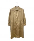 AURALEEオーラリー）の古着「FINX POLYESTER WEATHER CHAMBRAY SOUTIEN COLLAR COAT」｜ベージュ