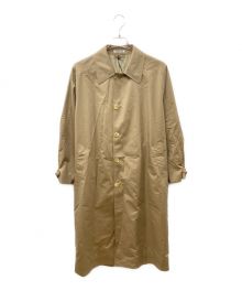 AURALEE（オーラリー）の古着「FINX POLYESTER WEATHER CHAMBRAY SOUTIEN COLLAR COAT」｜ベージュ