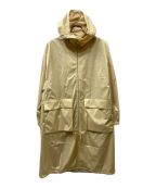 AURALEEオーラリー）の古着「HARD TWIST POLYESTER SATIN LAMINATE ZIP COAT」｜イエロー