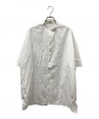 THE RERACSザ リラクス）の古着「BAND COLLAR PLACKET SHORT SLEEVE SHIRTS」｜ホワイト