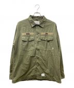 WTAPSダブルタップス）の古着「BUDS LS/SHIRT.COTTON.RIPSTOP」｜オリーブ