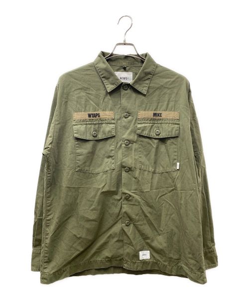 WTAPS（ダブルタップス）WTAPS (ダブルタップス) BUDS LS/SHIRT.COTTON.RIPSTOP オリーブ サイズ:02の古着・服飾アイテム