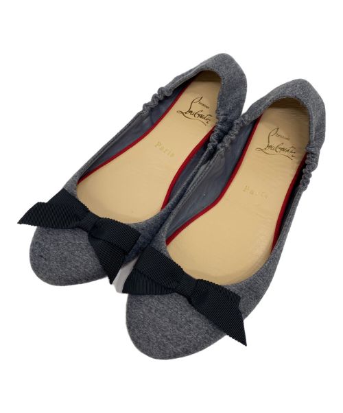 Christian Louboutin（クリスチャン・ルブタン）Christian Louboutin (クリスチャン・ルブタン) フラットシューズ グレー サイズ:23.5の古着・服飾アイテム