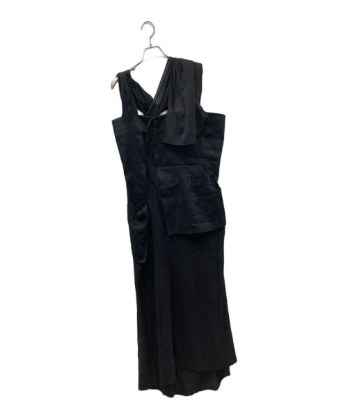 YOHJI YAMAMOTO（ヨウジヤマモト）YOHJI YAMAMOTO (ヨウジヤマモト) BELTED BUSTIER DRESS ブラック サイズ:SIZE Sの古着・服飾アイテム