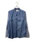 HYKE（ハイク）の古着「CHAMBRAY MILITARY SHIRT WITH SHEER SLEEVES」｜インディゴ