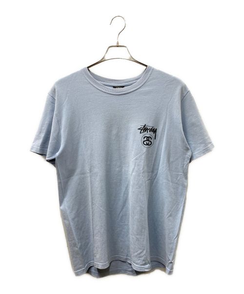 stussy（ステューシー）stussy (ステューシー) ロゴプリントTシャツ ブルー サイズ:Mの古着・服飾アイテム