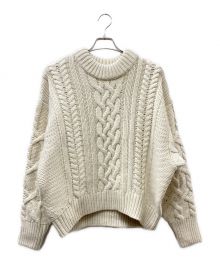 apartment Three（アパートメントスリー）の古着「Chunky Cable-Knit Sweater」｜アイボリー