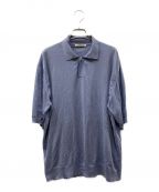 AURALEEオーラリー）の古着「Super High Gauze Cotton Knit Short Sleeve POLO」｜パープル