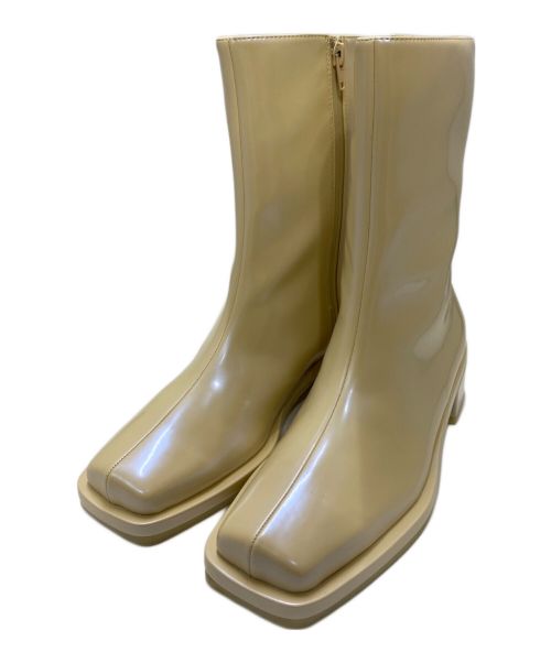 Ameri（アメリ）Ameri (アメリ) WATER PROOF SHORT BOOTS アイボリー サイズ:Lの古着・服飾アイテム