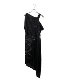 LIMI feu（リミフゥ）の古着「LIMI BIBLE+TATTOO PT S SLEEVE ASYMMETRY DRESS」｜ブラック