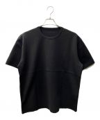 DESCENTE ALLTERRAINデザイント オルテライン）の古着「フュージョンニット半袖シャツ」｜ブラック