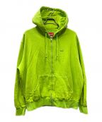 SUPREMEシュプリーム）の古着「24SS Overdyed Small Box Zip Up Hooded Sweatshirt」｜Lime