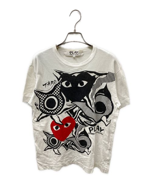 PLAY COMME des GARCONS（プレイ コムデギャルソン）PLAY COMME des GARCONS (プレイ コムデギャルソン) プリントTシャツ ホワイト サイズ:SIZE Mの古着・服飾アイテム