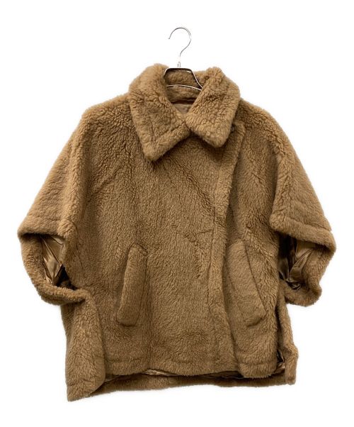 MaxMara（マックスマーラ）MaxMara (マックスマーラ) Cape Teddy  テディベアケープ コート ブラウン サイズ:サイズ標記無しの古着・服飾アイテム