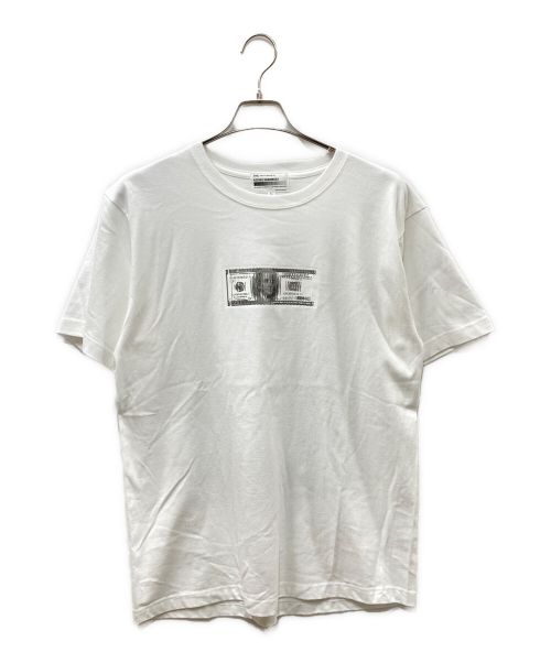 kosuke kawamura（コウスケ カワムラ）kosuke kawamura (コウスケ カワムラ) DOLLAR TEE ホワイト×ブラック サイズ:Lの古着・服飾アイテム