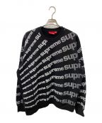 SUPREMEシュプリーム）の古着「Radial Crewneck」｜ブラック×ホワイト