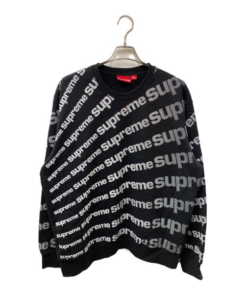 SUPREME（シュプリーム）SUPREME (シュプリーム) Radial Crewneck ブラック×ホワイト サイズ:XLの古着・服飾アイテム