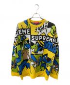 SUPREMEシュプリーム）の古着「20SS Cartoon Sweater カートゥーンセーター ニット」｜イエロー×ブルー