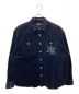 X-LARGE（エクストララージ）の古着「OLD ENGILISH LOGO CORDUROY SHIRT コーデュロイシャツ」｜ネイビー