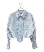 VIAVANDAヴィアヴァンダ）の古着「SWITCHING SHORT TIE SHIRT」｜スカイブルー